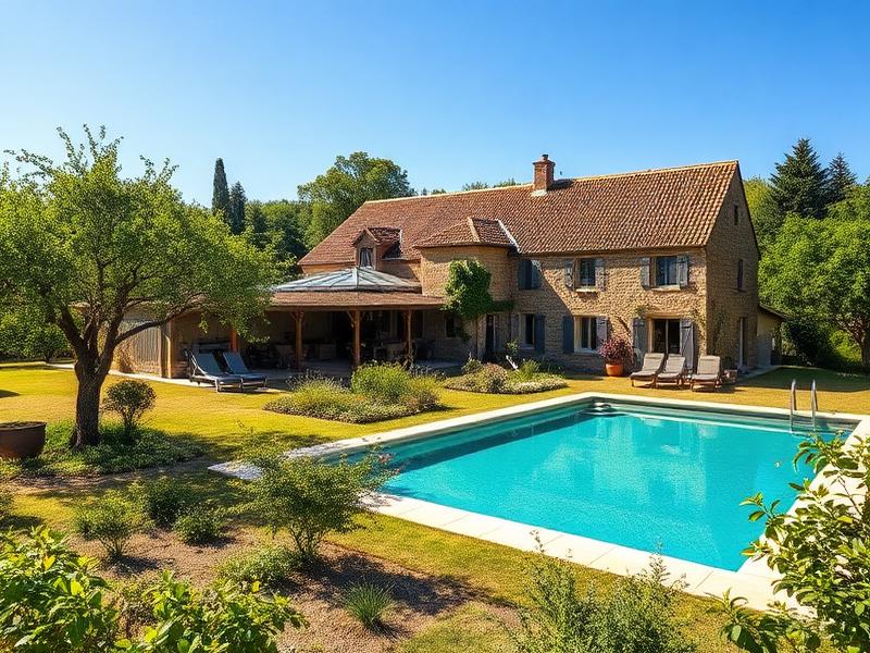 Ferme rénovée avec verger et potager